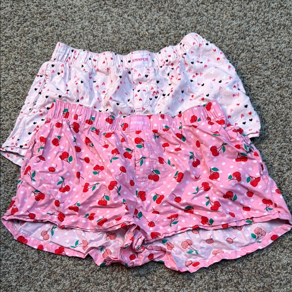 Hanna Andersson Pink and White Elastic Waist Shorts